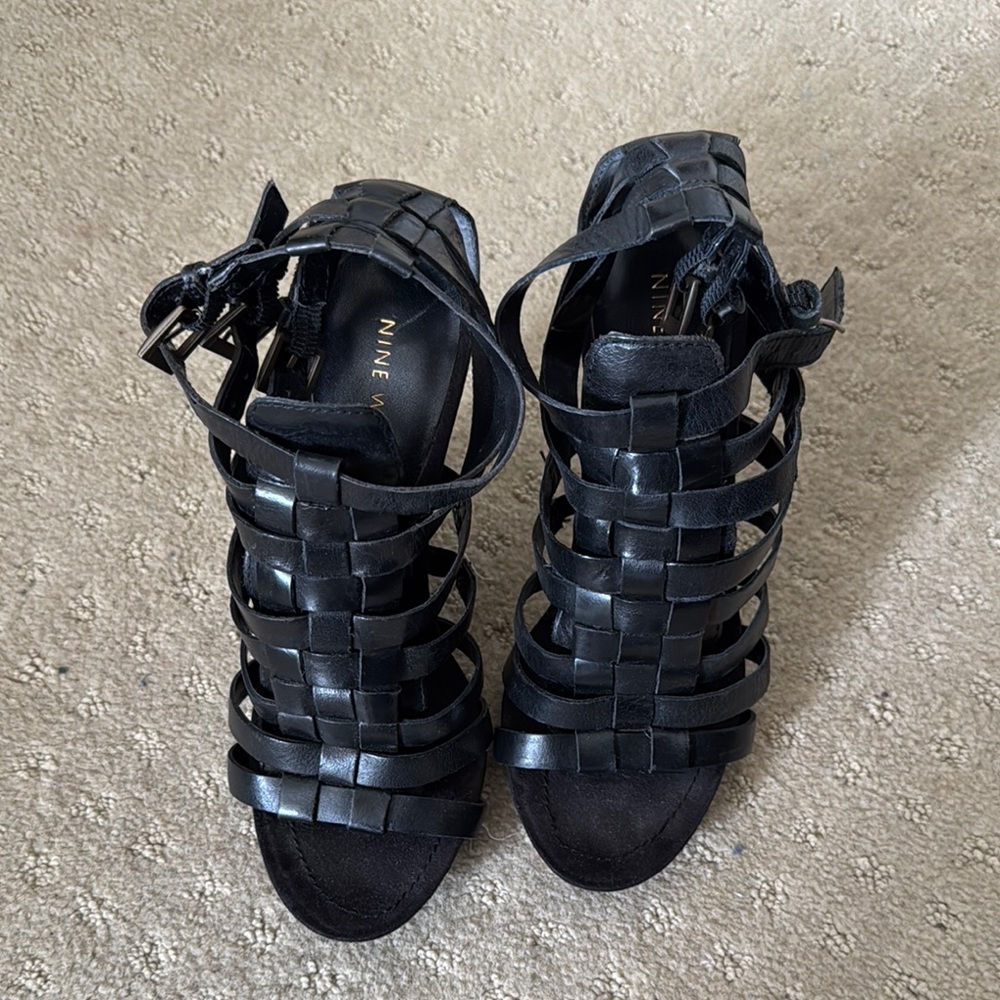 Nine West Black Strappy Women's Sandals